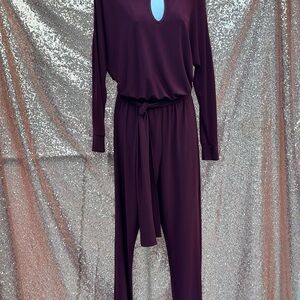VENUS Burgundy Jumpsuit- Size SMALL